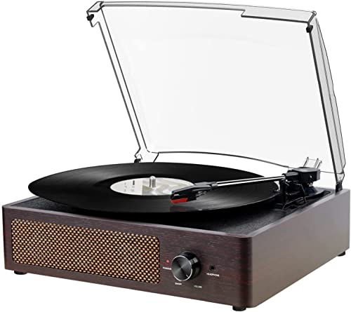 Vinyl Record Player Turntable with Built-in...