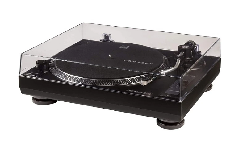 Crosley C200A-BK Direct-Drive Turntable Record Player with S-Shaped Tone Arm